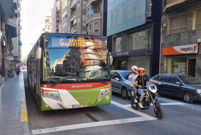 El carril bus de Elche sigue creciendo, por una ciudad más sostenible